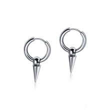 new fashion star style men hoop earrings personalized jewelry titanium earrings for men rivet stainless steel jewelry